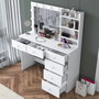 Hanah Home Mesa de Maquillaje Blanca con 10 Focos